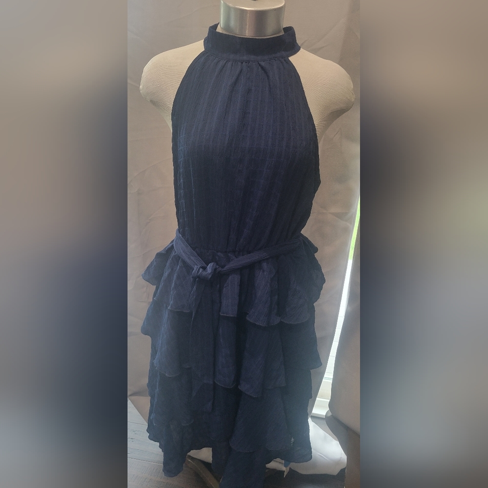 Cupshe Round Nexck Sleeveless Dress Navy (M)